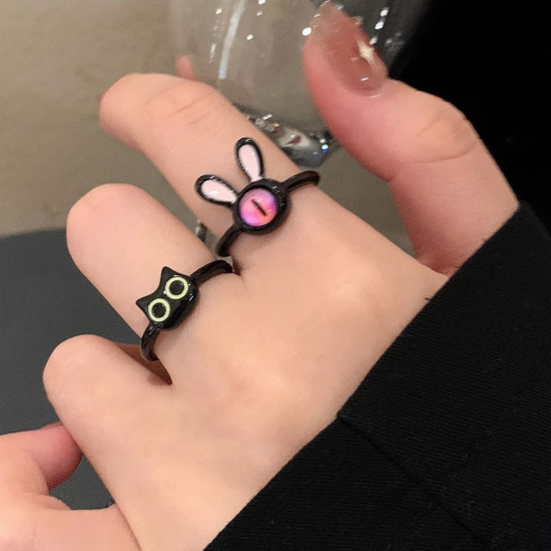Women's Cute Funny Index Finger Niche Design Rings