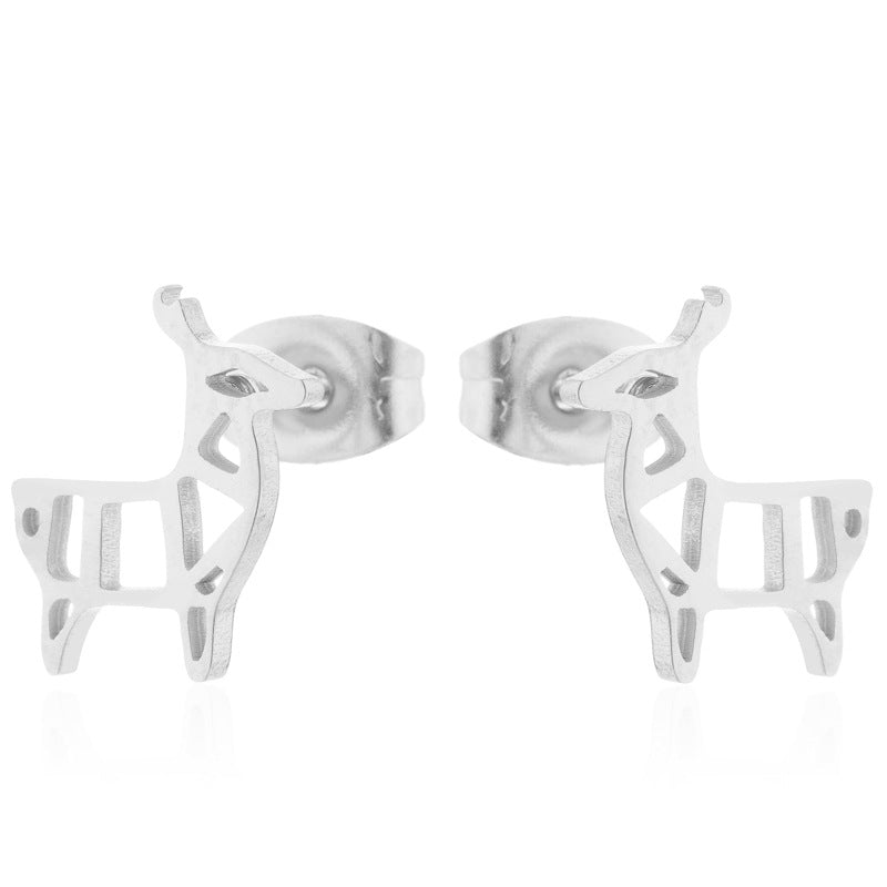 Aloofness Style Stainless Steel Cute Small Animal Fashion Earrings