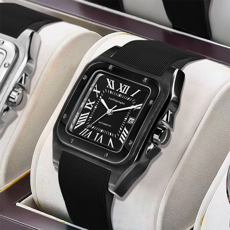 Men's Striped Automatic Watch Atmospheric Large Dial Mechanical Watches