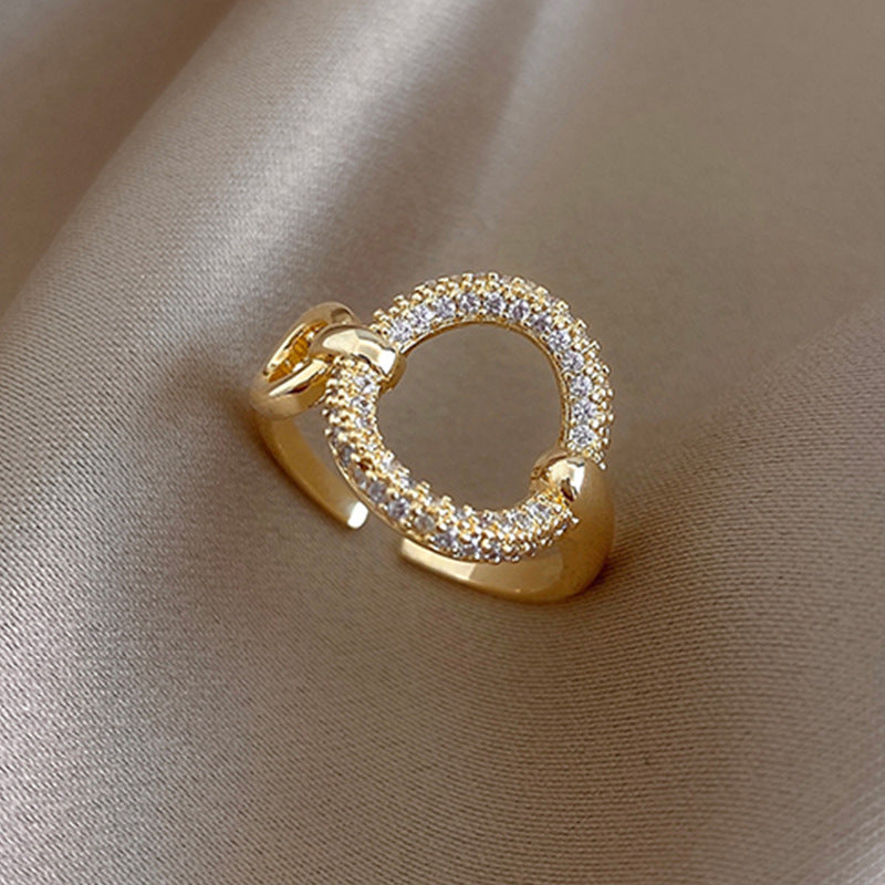 Minority Design Double Layer Zircon Opening Rings