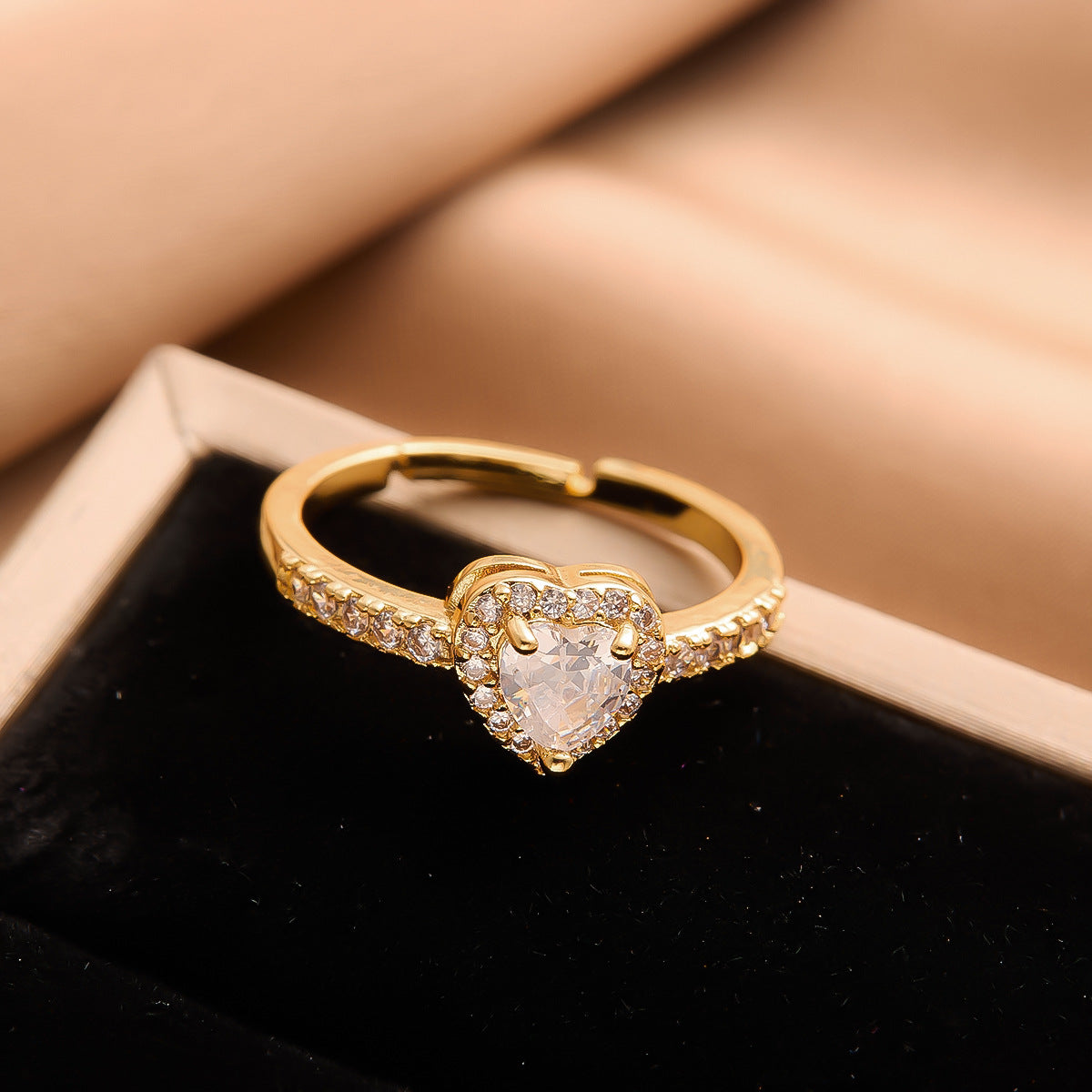 Real Gold Plated Copper Female Niche Rings