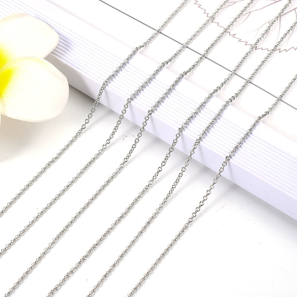 O-shaped Chain Long Metal Circle Cross Necklaces