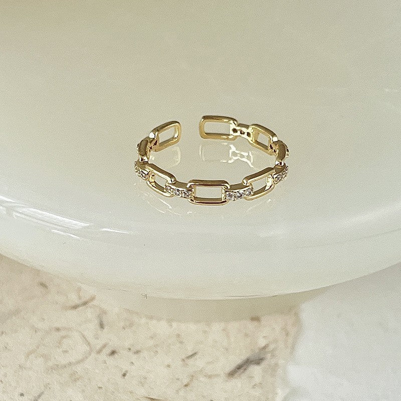 Colorful Zircon Fritillary Butterfly Super Exquisite Niche High Rings