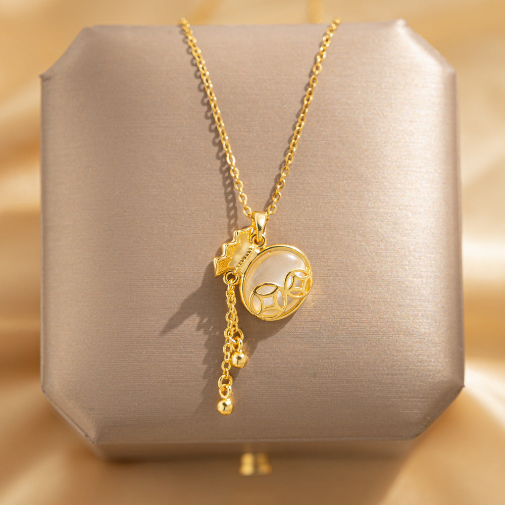 Flower Titanium Steel Female Summer Wild Necklaces
