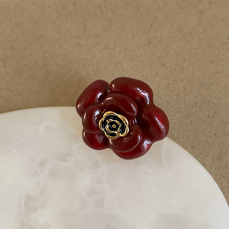 Flower Open Female Niche Retro Affordable Rings