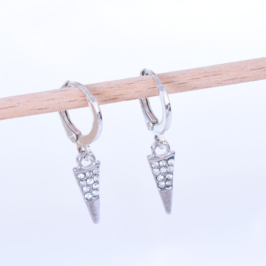 Women's Pearl Zircon Temperament Geometric Pieces Suit Earrings
