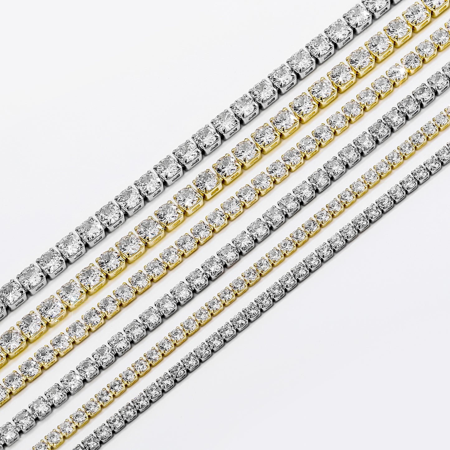 Hip Hop Gang Drill Zircon Tennis Necklaces