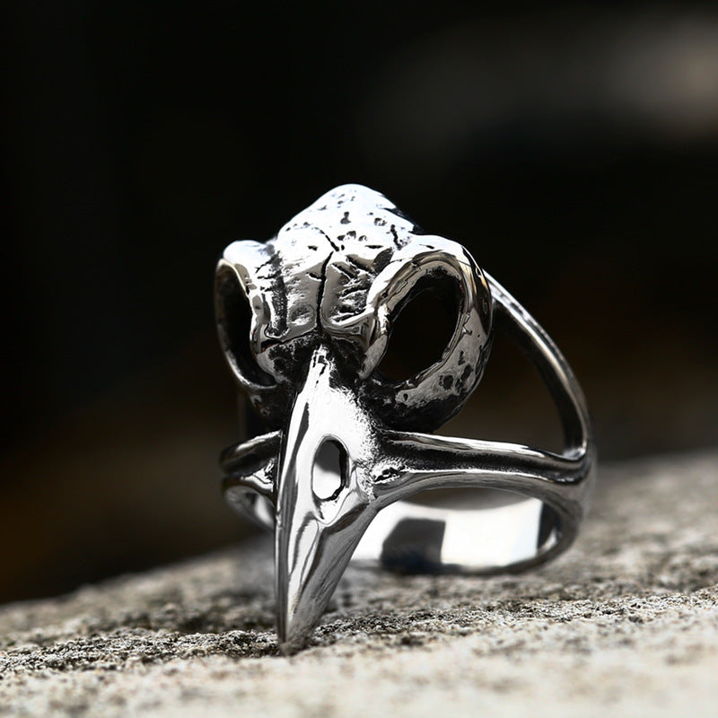 Men's Nordic Viking Crow Stainless Steel Retro Rings