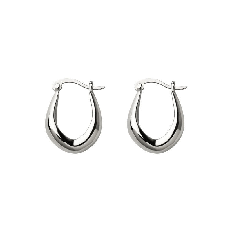 Trendy Niche Water Drop U-shaped Design Earrings