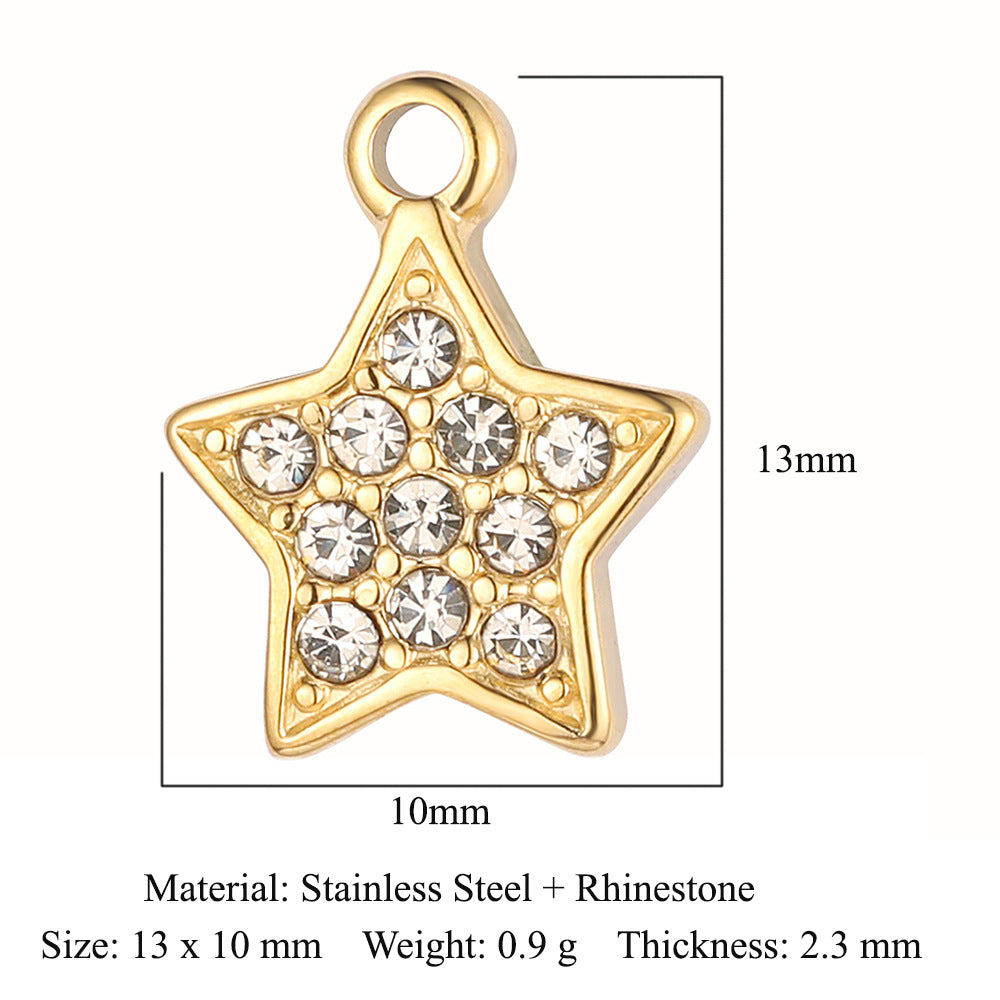 Titanium Steel Sun Ornament Accessories Star Pendants