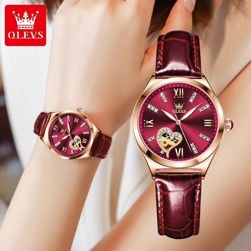 Women's Watch Automatic Quick Hand Leather Waterproof Mechanical Watches