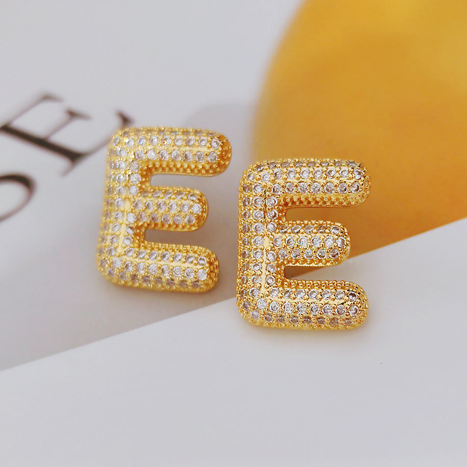 Fashion Balloon Bubble Cute Chubby English Earrings