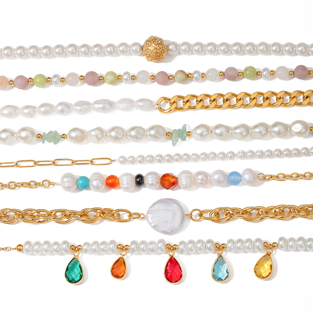 Ding Ornament Stainless Steel Pearl High-grade Clavicle Chain Necklaces