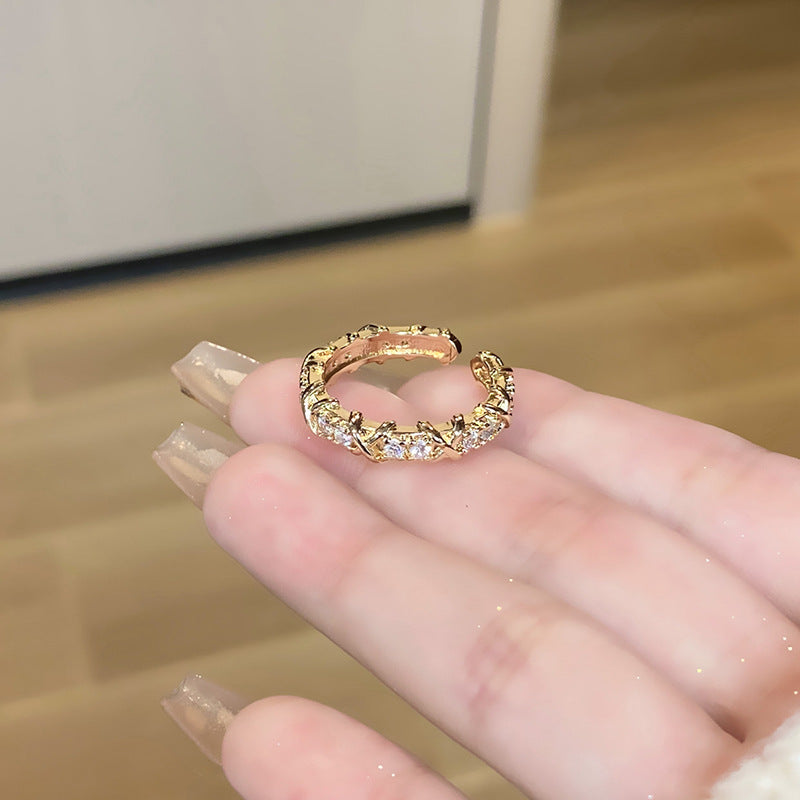 Women's Retro Affordable Luxury Cross Kaleidoscope Colorful Rings