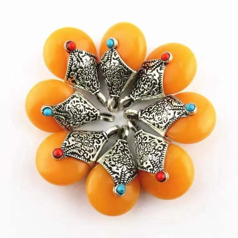 Boutique Ethnic Style Long Beaded Sweater Chain Imitation Pendants