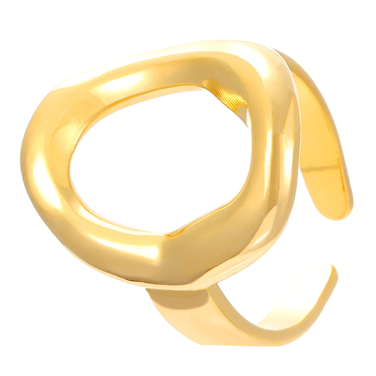 Advanced Exaggerated Stainless Steel Female Flower Rings