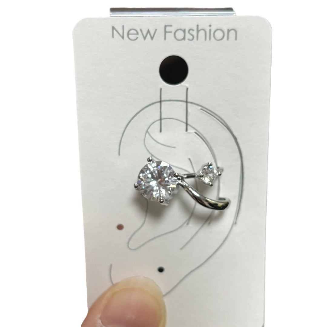 Women's Clip Without Pierced Niche Design Simple Zircon Earrings