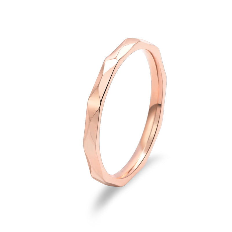 Women's Ornament Rhombus Minimalist Temperamental Popular Titanium Rings