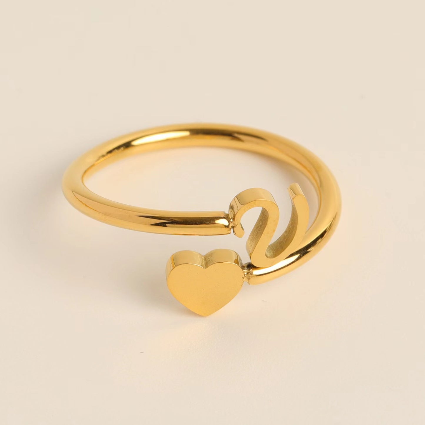Three-dimensional Love Little Finger Open Adjustable Rings