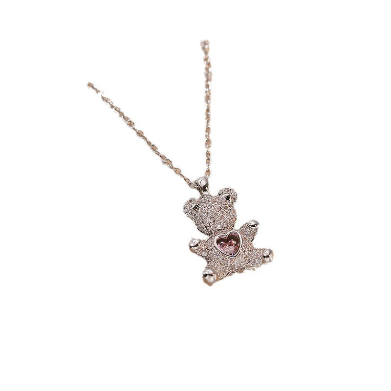 Pink Micro Inlaid Zircon Simple Adjustable Necklaces