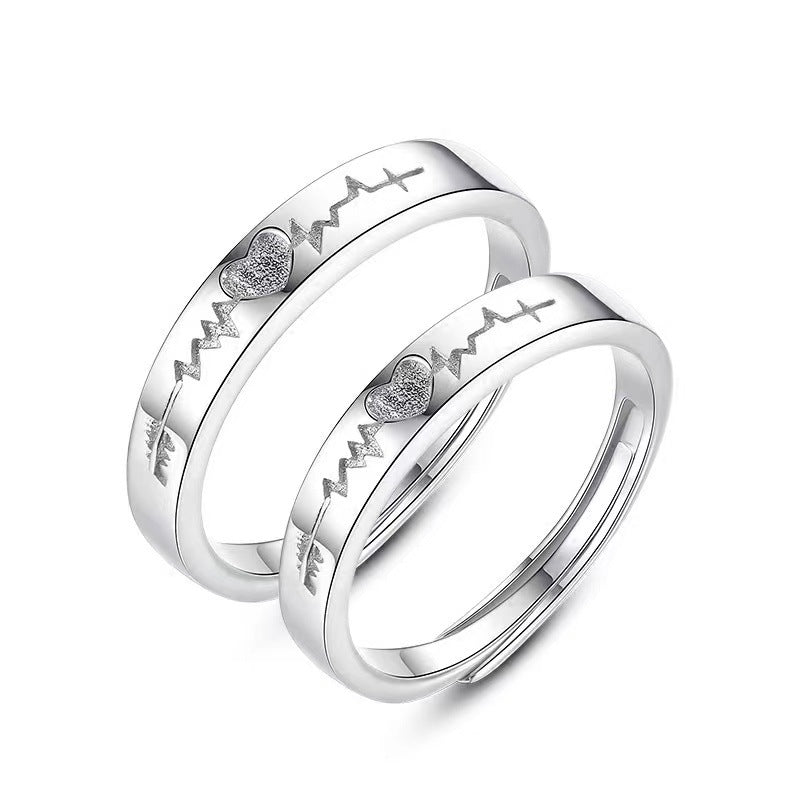 Women's & Men's Couple Fashionable Temperamental Style Inlaid Zircon Rings