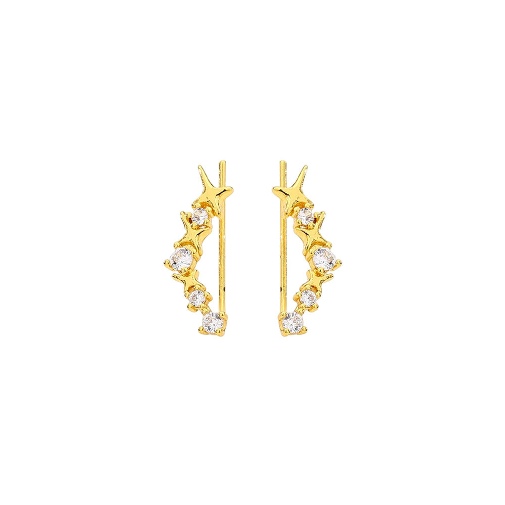 Stars Zircon Simple Korean Style Niche Earrings