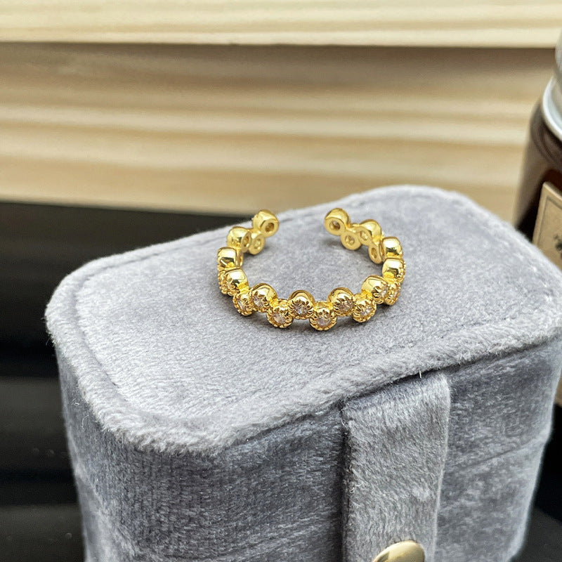 Small French Style Temperament Line Open Female Cold Sweet Rings