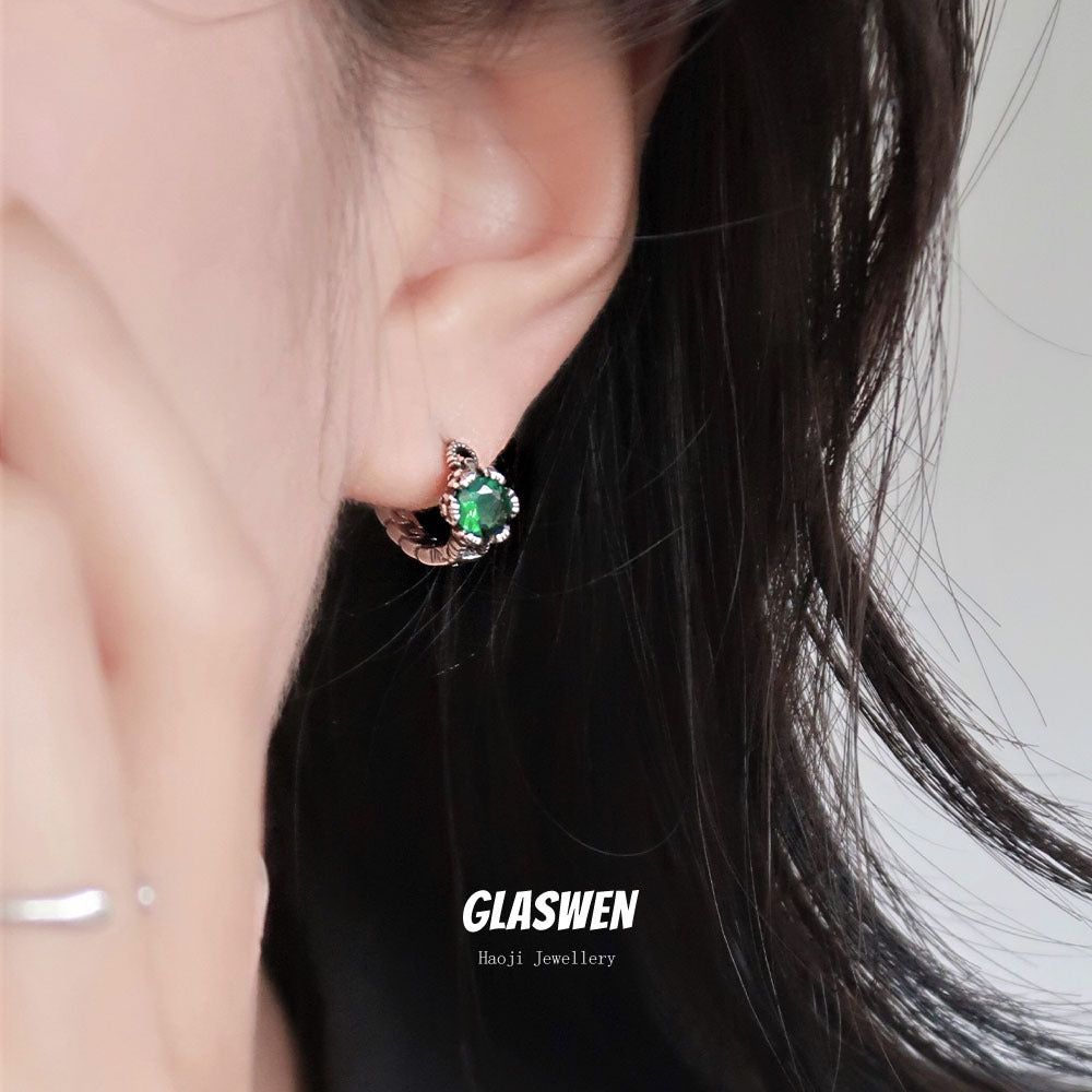 Retro High-grade Thai Sier Summer Ear Earrings