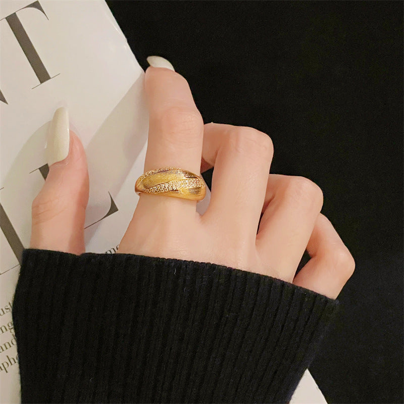 Rhinestone Zircon Light Luxury High-grade Personality Rings