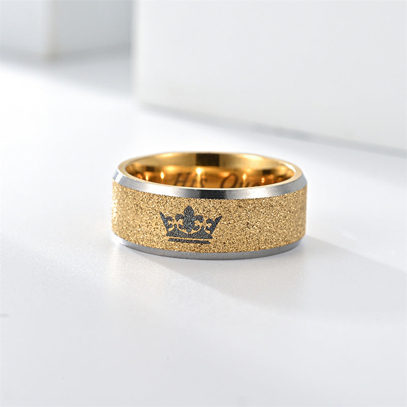 Titanium Steel Couple Fashion Hand Accessories Rings