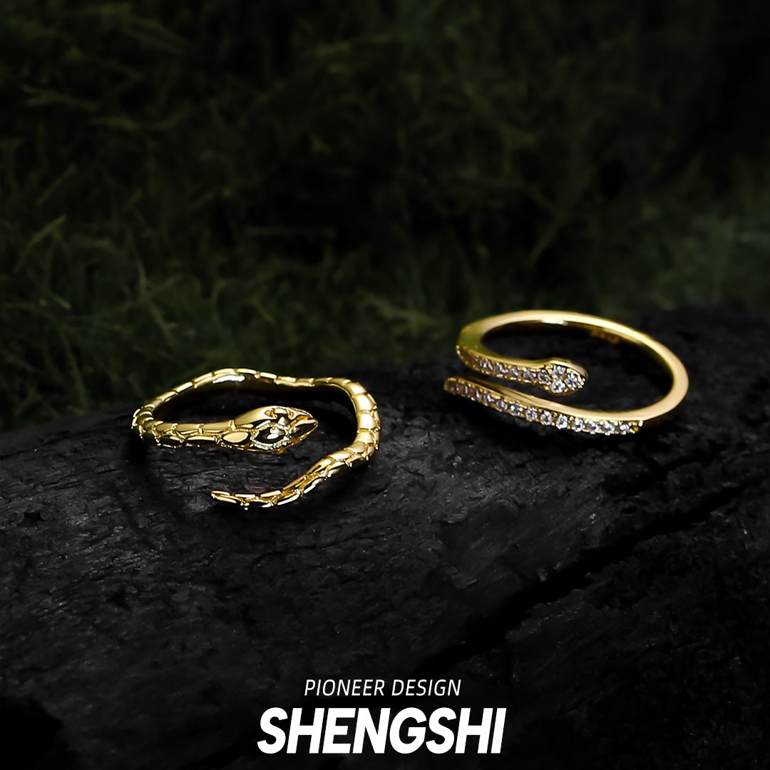 Snake Niche Advanced Light Luxury Personality Rings