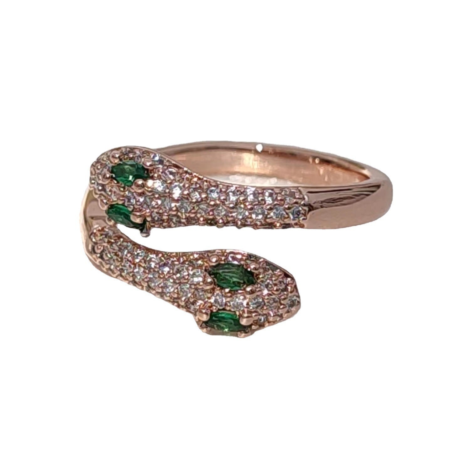 Design Niche Personality Emerald Cold Open Rings
