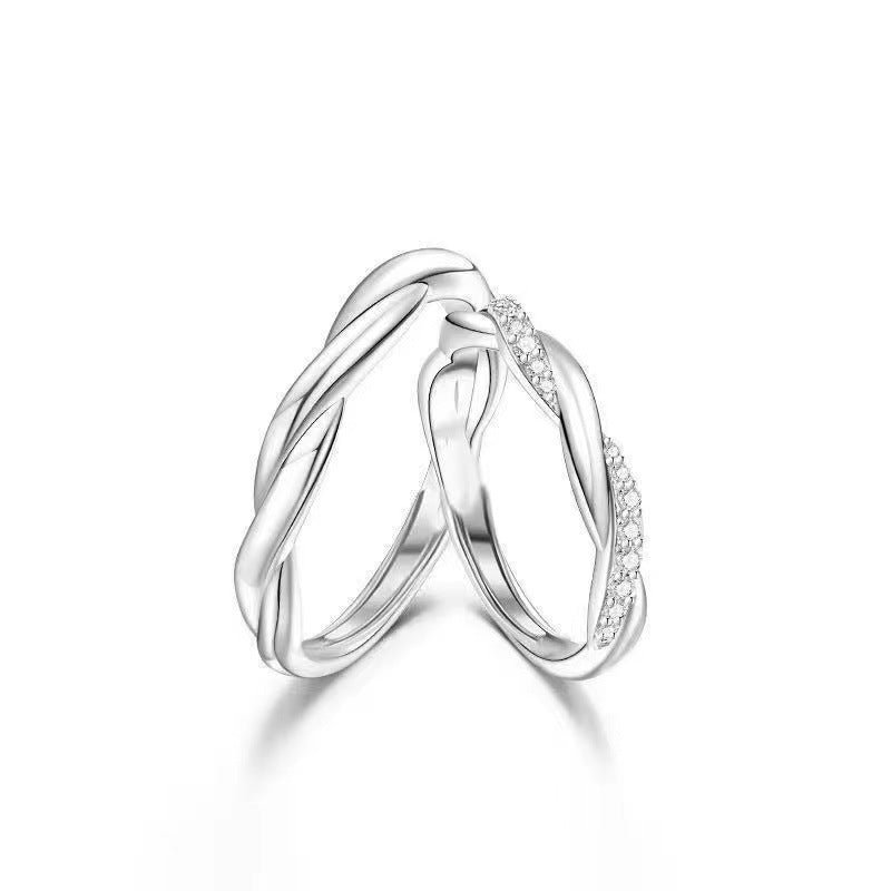 Steel Seal Love Lingering White Copper Long-lasting Rings