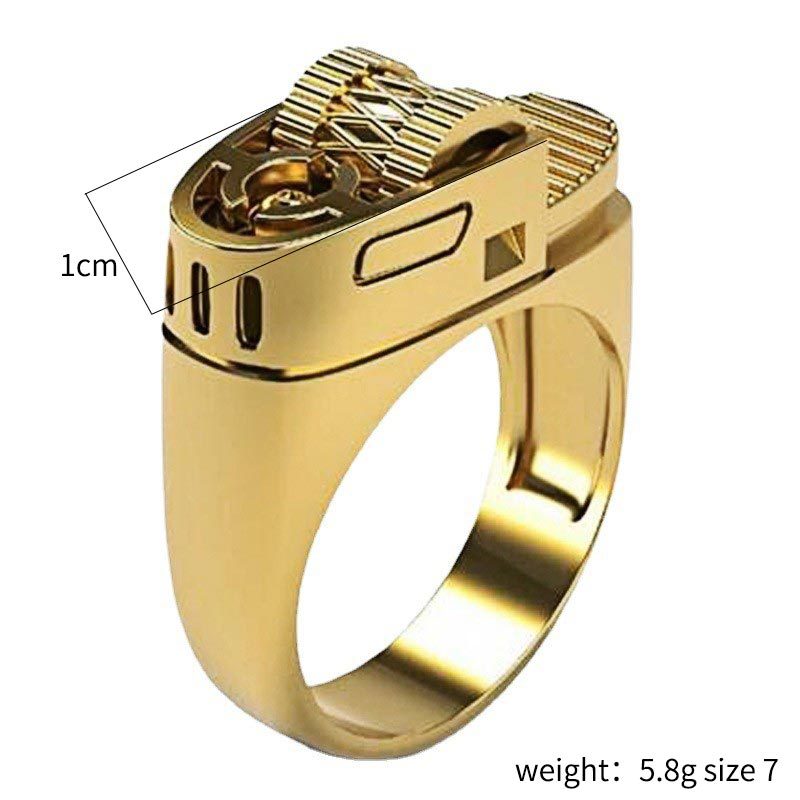 Glamorous Graceful Slouchy Ornament Accessories Lighter Rings