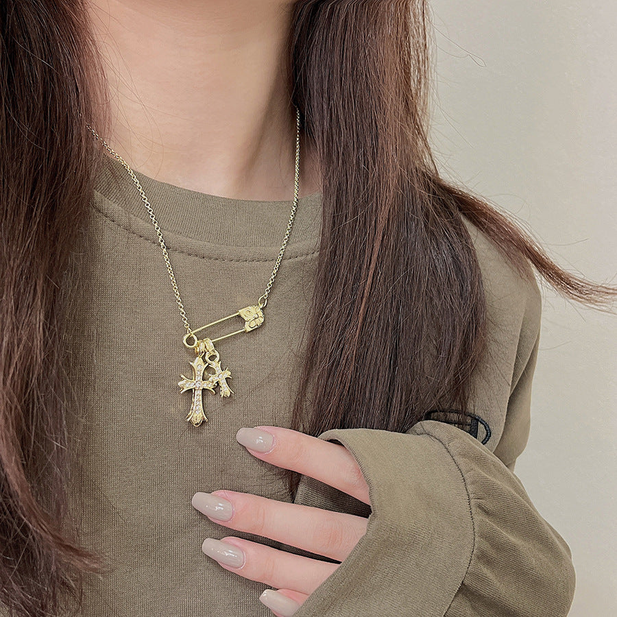 Women's For Light Luxury Jeweled High-grade Gold Necklaces