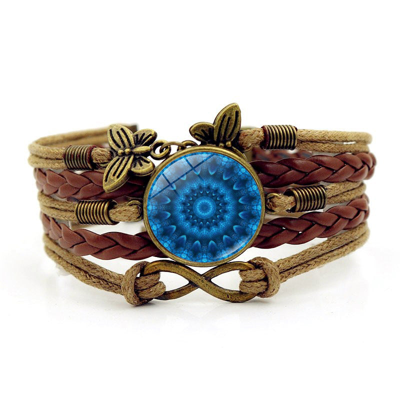 Life Female Butterfly Infinite Symbol Retro Woven Hand Jewelry Bracelets