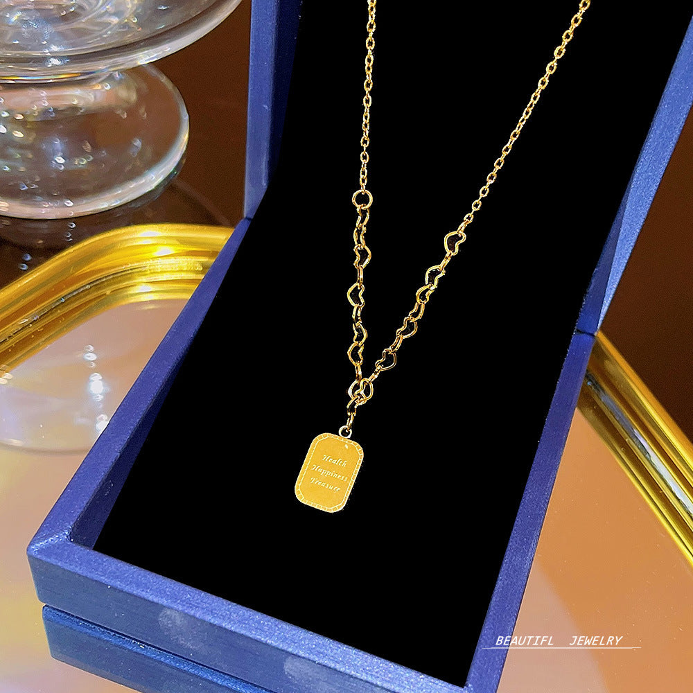 Women's Bow Zircon Clavicle Chain Titanium Steel Necklaces