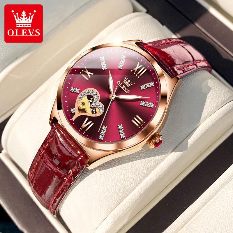 Women's Watch Automatic Quick Hand Leather Waterproof Mechanical Watches