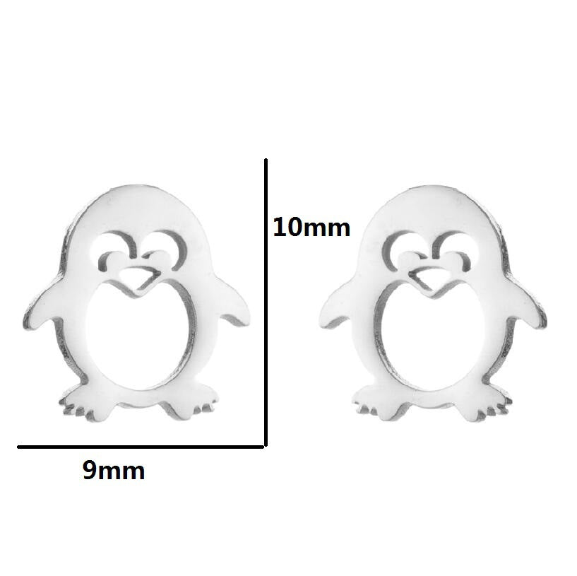 Steel Cute Small Animal Female Design Fashion Cat Earrings