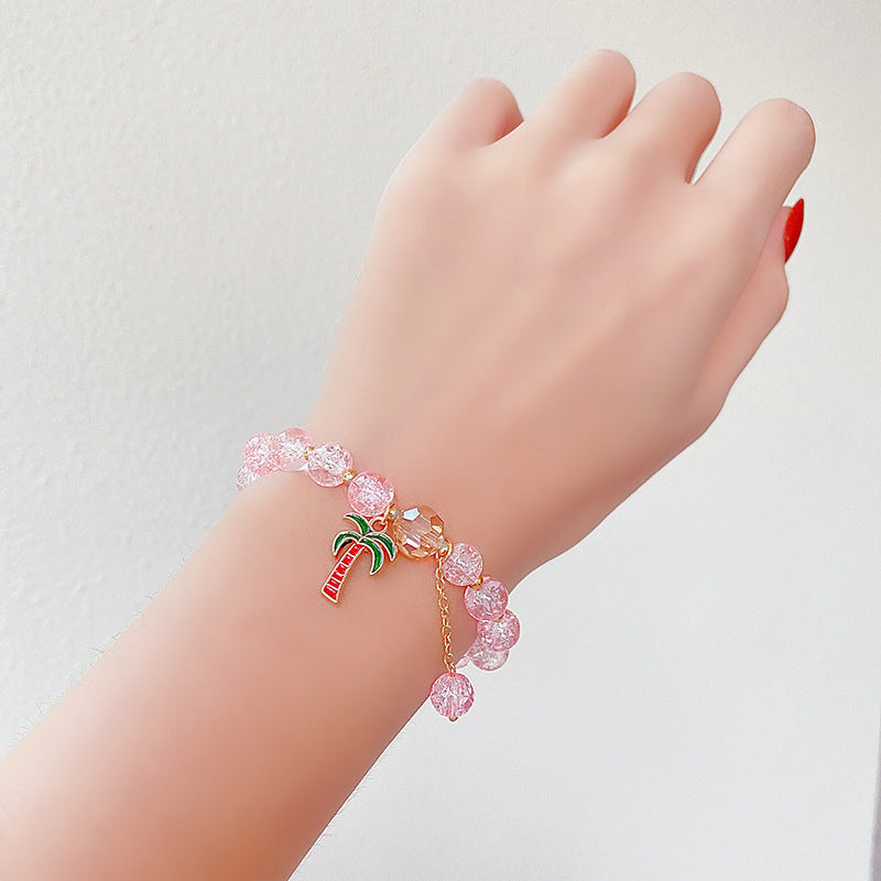 Hand Beading Glass Cute Princess Cartoon Bracelets