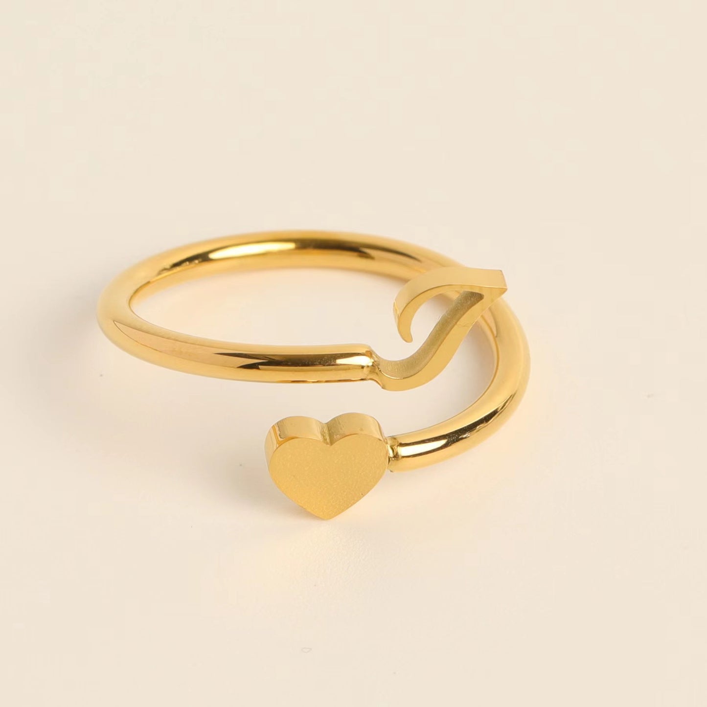 Three-dimensional Love Little Finger Open Adjustable Rings