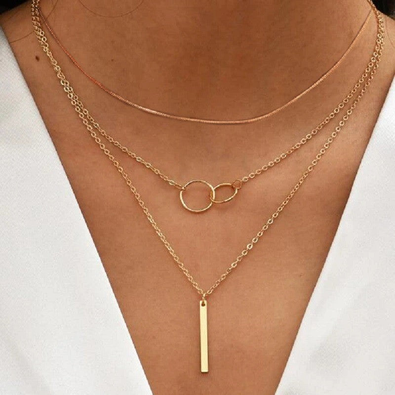 Women's Retro Affordable Luxury Niche Chain Set Simple Necklaces