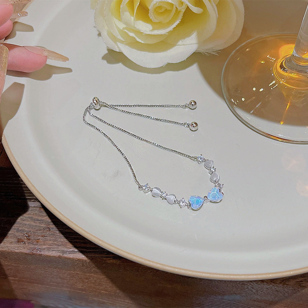Style Elegant Copper Inlaid Zircon Female Summer Niche Design Bracelets