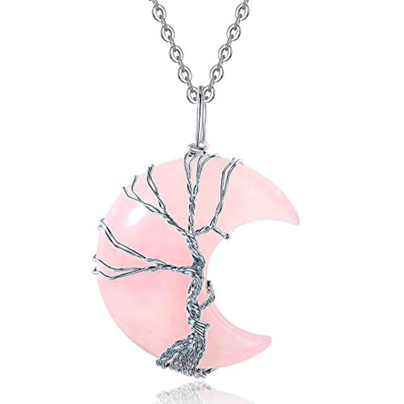 Amethyst Moon Tree Of Life Handmade Necklaces