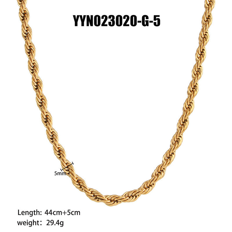 Flowers Chain Lady Temperament High-grade Flat Necklaces