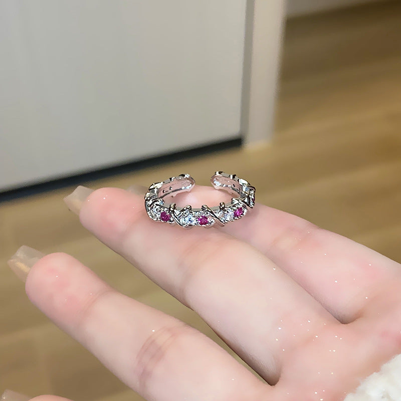 Women's Retro Affordable Luxury Cross Kaleidoscope Colorful Rings