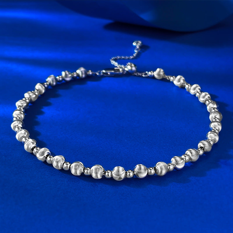Jewelry Sterling Sier Laser Brushed Cat Eye Beaded Bracelets