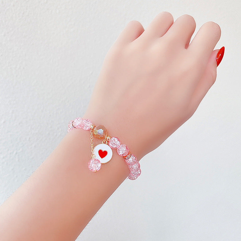 Hand Beading Glass Cute Princess Cartoon Bracelets