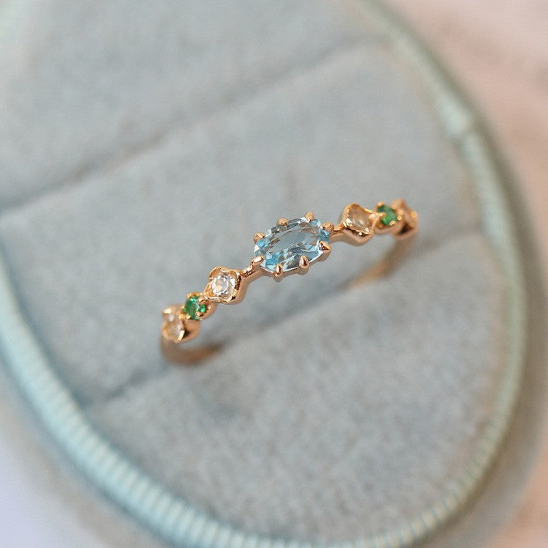 Sterling Sier Pink Zircon Female Open Niche Advanced Light Rings