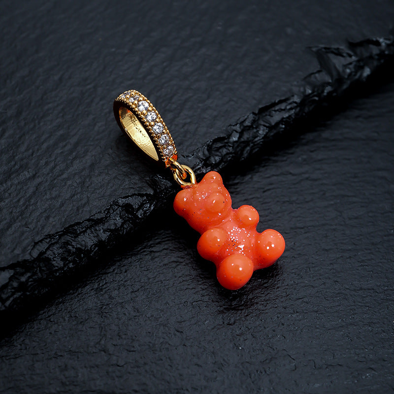 Women's Gummy Bear Versatile Candy Resin Personalized Pendants